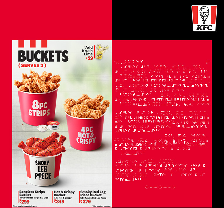 KFC India marks World Braille Day with Braille-enabled menus across restaurants