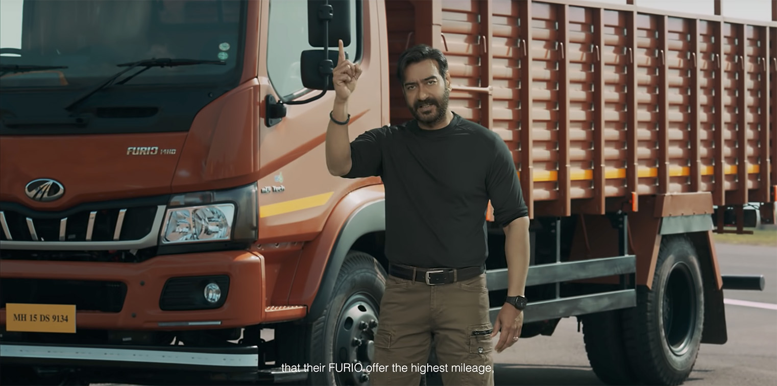 Ajay Devgn delivers Mahindra Trucks biggest guarantee via FCB Interface India spot