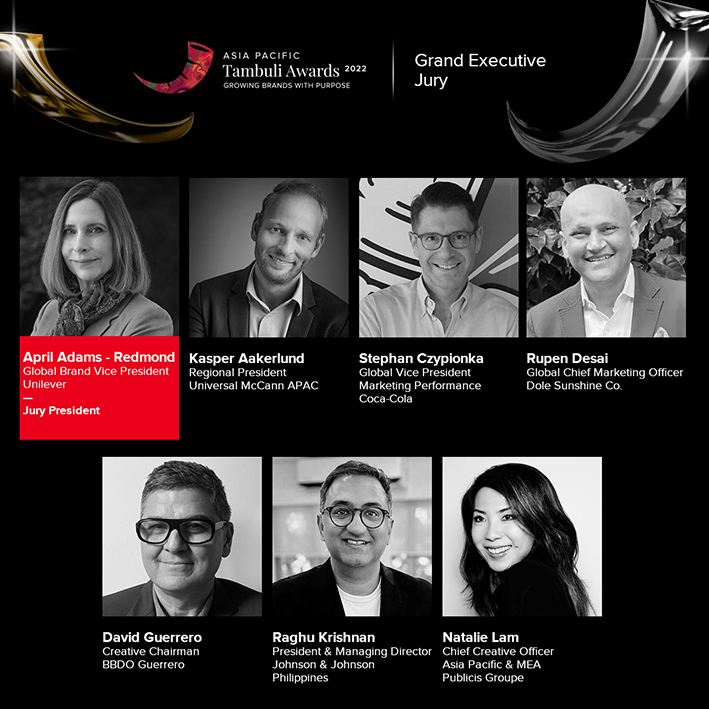 APAC Tambuli Awards 2022 names members of the Grand Executive Jury led by Unilever’s Global Brand VP April Adams-Redmond