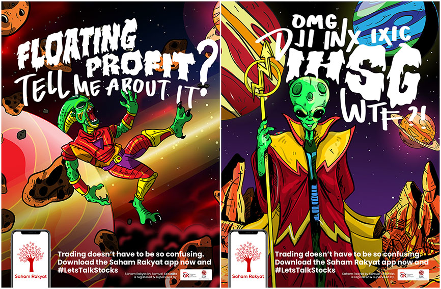 Saham Rakyat simplifies stock trading via new print campaign from LUP Indonesia
