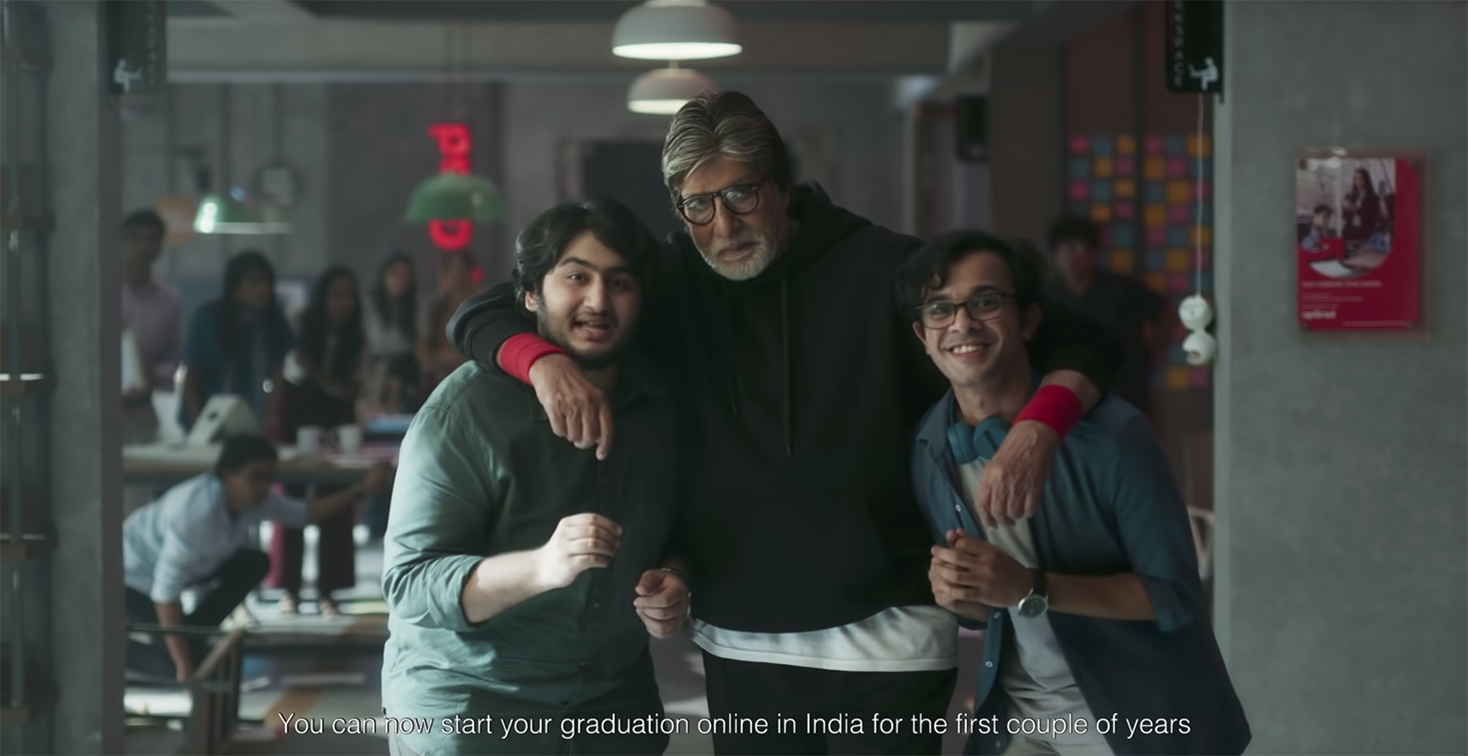 Channelling his ‘Angry Young Man’ persona Amitabh Bachchan loses his cool in new upGrad Abroad film via The Womb India