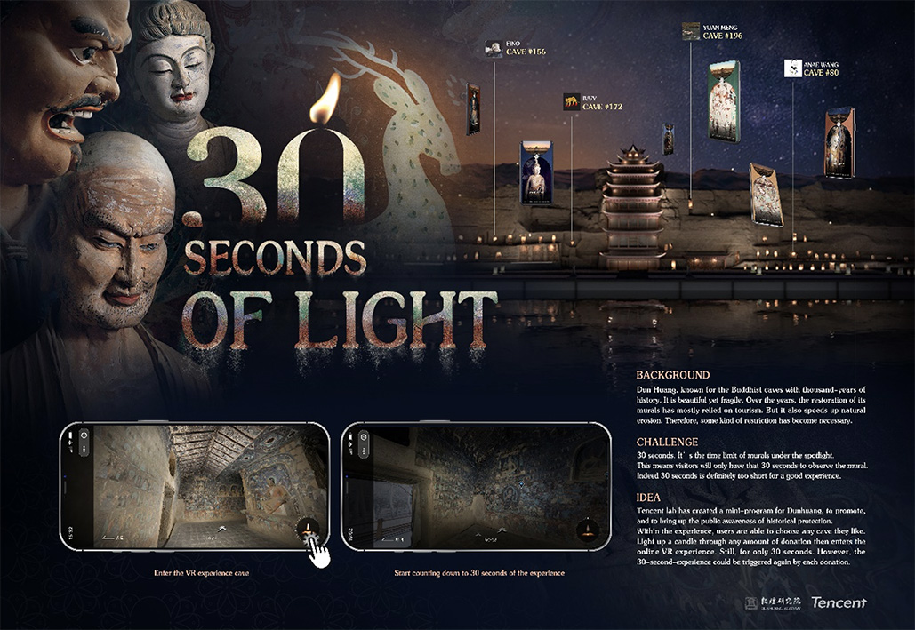 Light your own candle in Dun Huang through online VR experience via Tencent In House