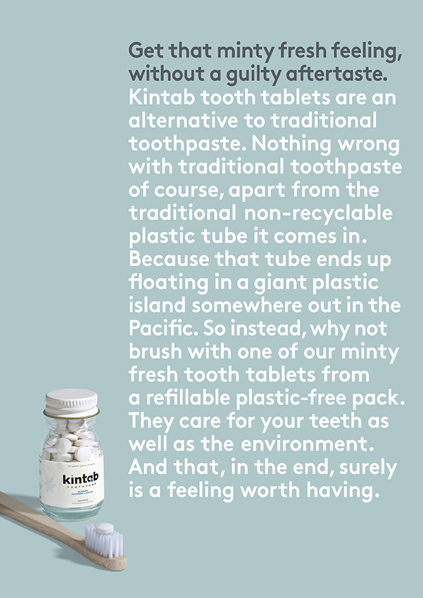 BBDO Guerrero Philippines introduces zero-waste Kintab Toothpaste Tabs via long copy campaign