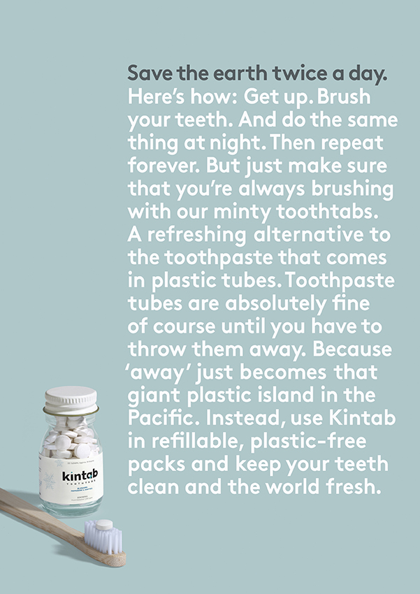 BBDO Guerrero Philippines introduces zero-waste Kintab Toothpaste Tabs via long copy campaign