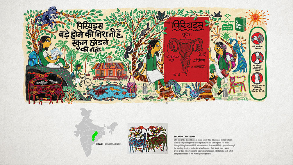 Leo Burnett India uses traditional native art to break taboos and spread period education