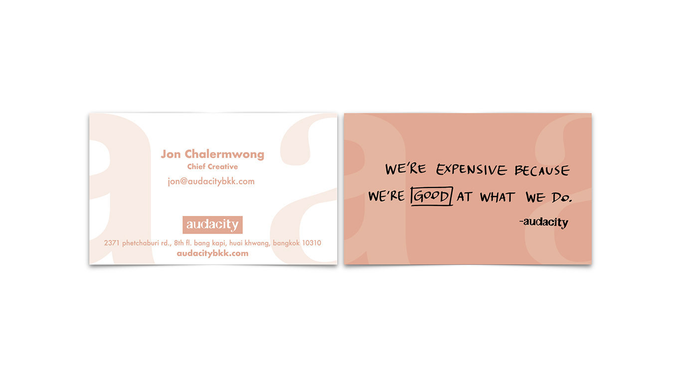 audacity Bangkok creates Audacious Biz Cards to showcase the spirit of agency