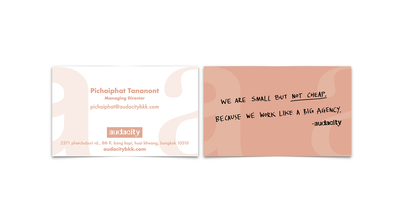 audacity Bangkok creates Audacious Biz Cards to showcase the spirit of agency