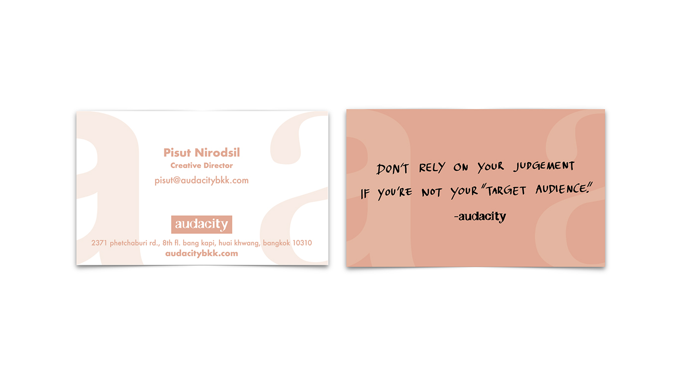 audacity Bangkok creates Audacious Biz Cards to showcase the spirit of agency