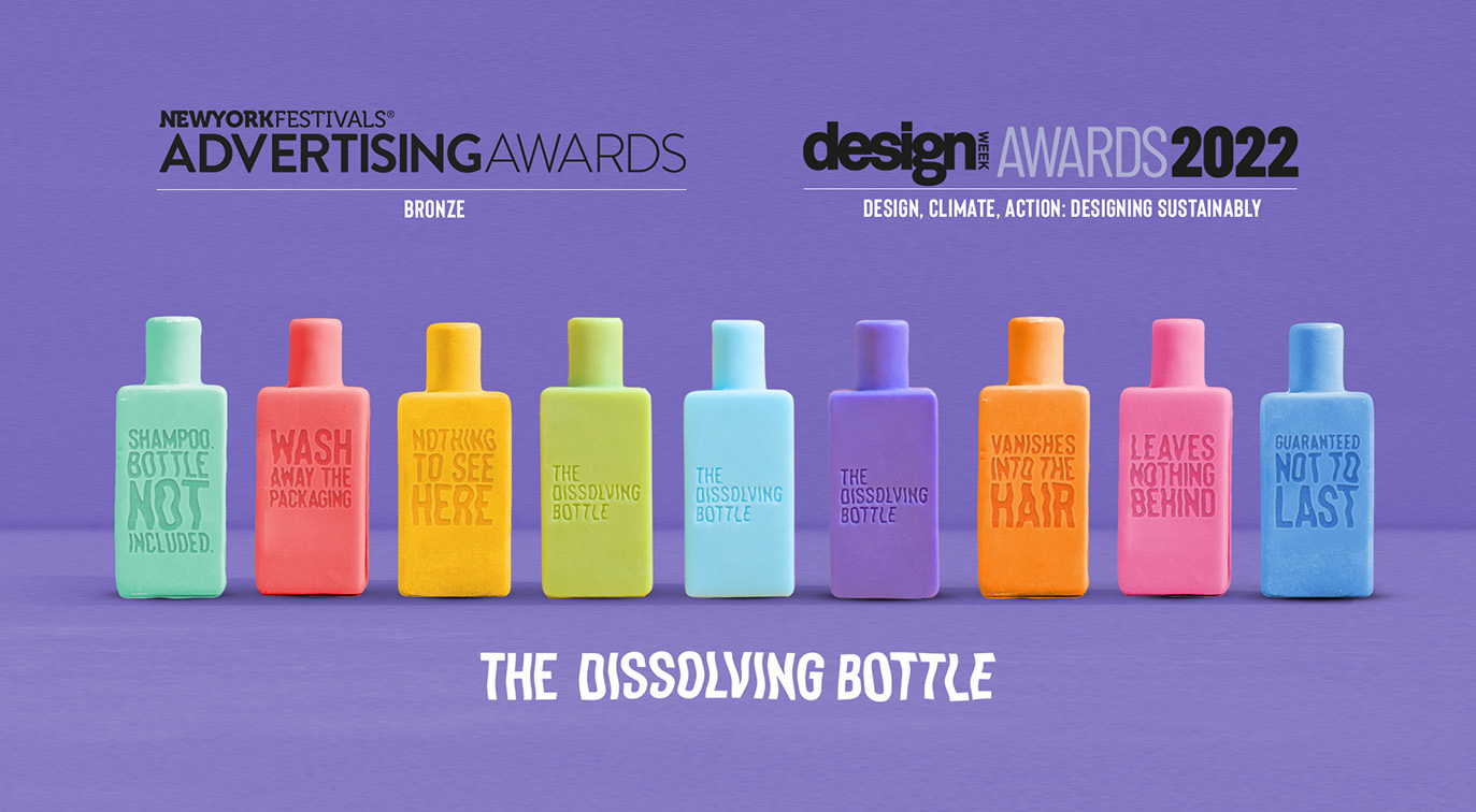 BBDO Guerrero’s Dissolving Bottle strikes again at UK Design Awards & New York Festivals 2022