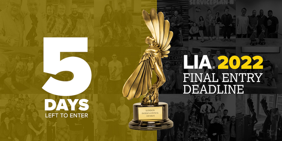 5 Days Left to Enter London International Awards 2022 – entry deadline this Friday, September 2