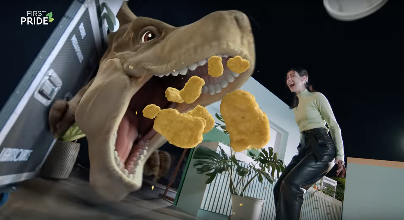 If Tony the meat loving T-Rex loves first Pride Plant-Based, so will you says UltraSuperNew Singapore campaign