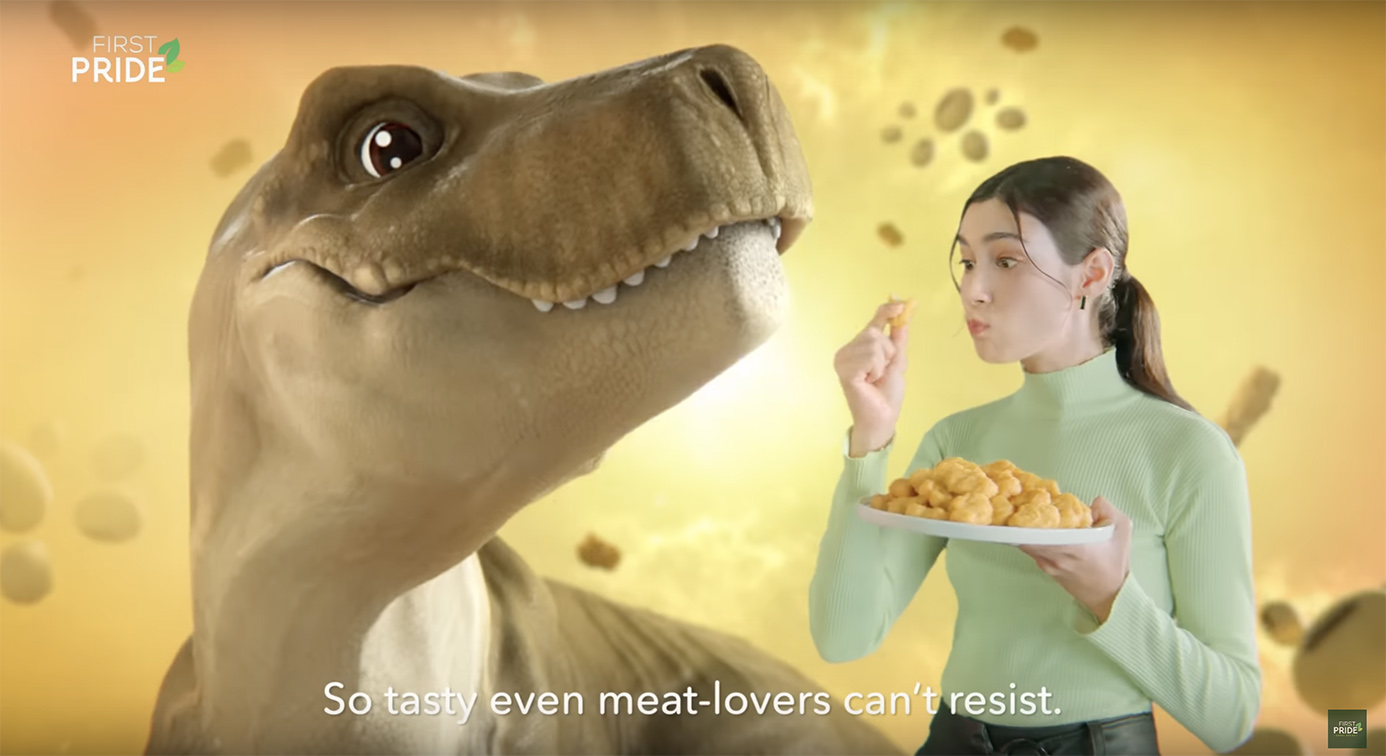 If Tony the meat loving T-Rex loves first Pride Plant-Based, so will you says UltraSuperNew Singapore campaign