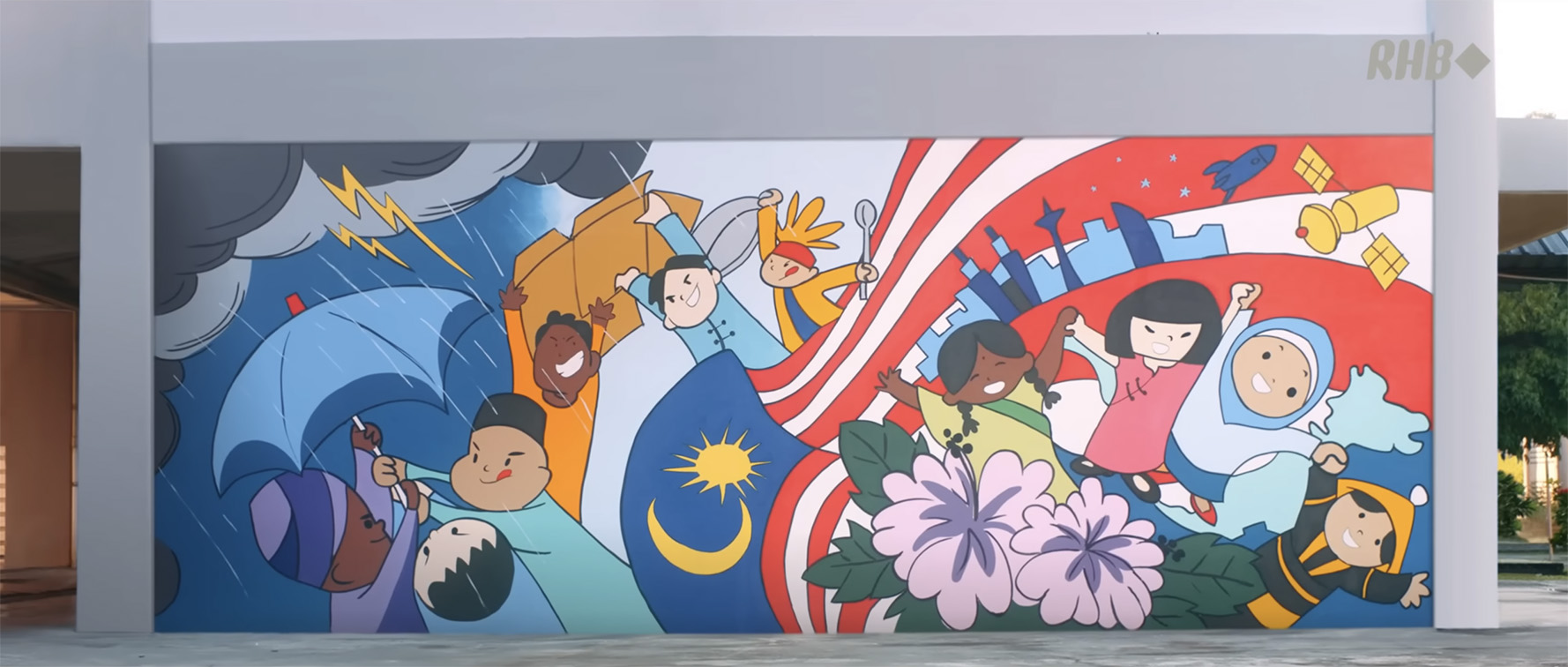 FCB Shout + RHB Bank paint a picture of unity to commemorate Malaysia’s national celebrations