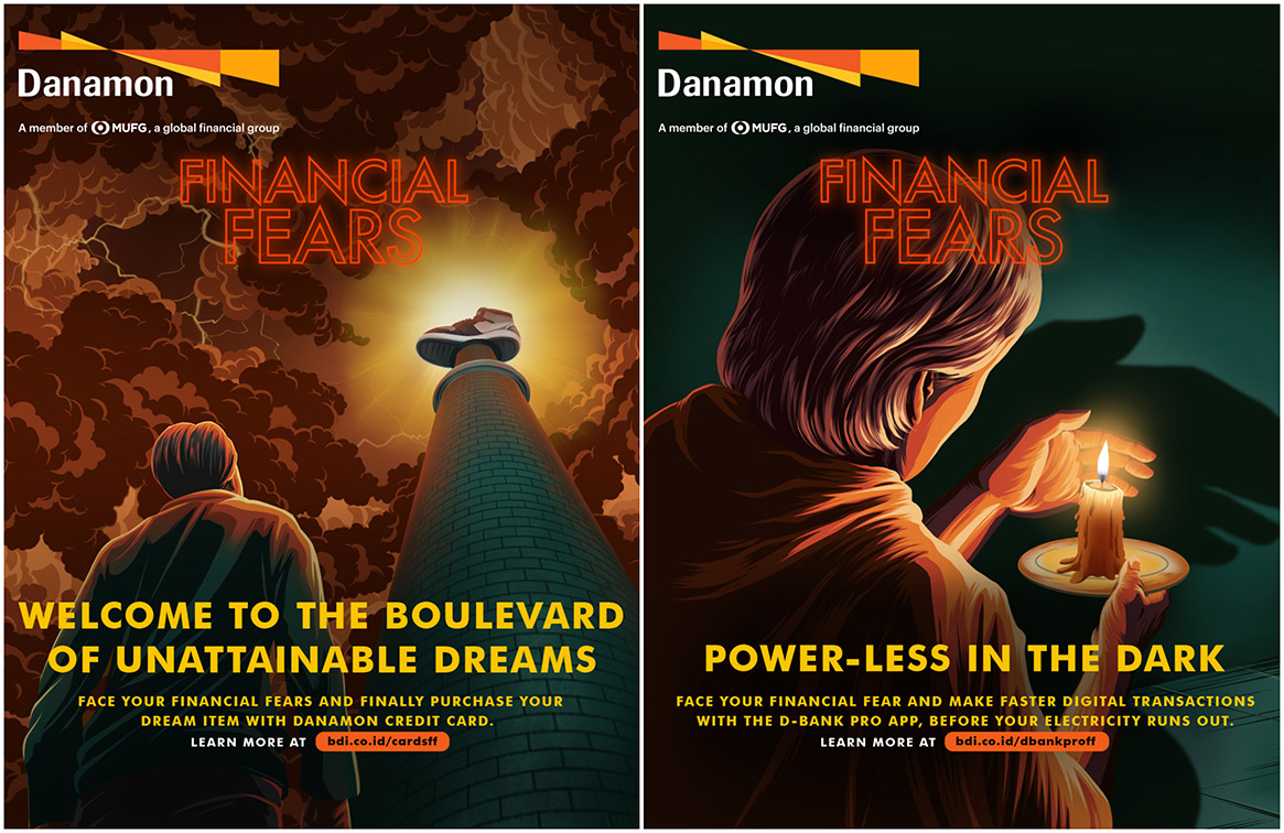 Danamon encourages you to conquer your financial fears via LUP Jakarta print campaign