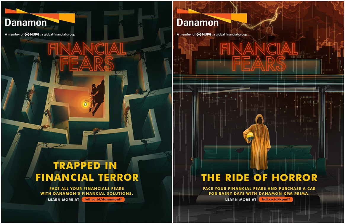 Danamon encourages you to conquer your financial fears via LUP Jakarta print campaign