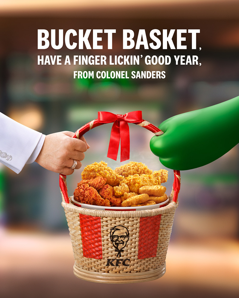 KFC Thailand transforms their festive bucket into the most sought after festive basket