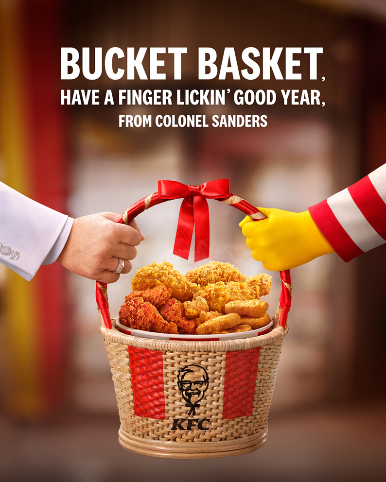 KFC Thailand transforms their festive bucket into the most sought after festive basket
