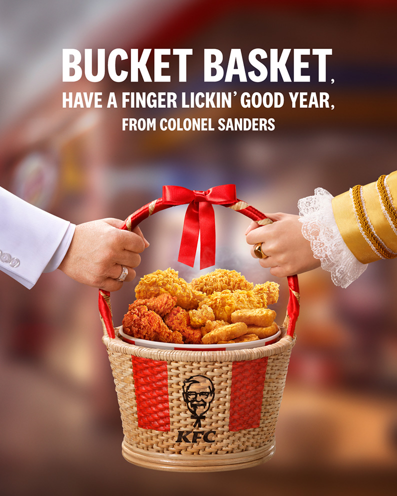 KFC Thailand transforms their festive bucket into the most sought after festive basket
