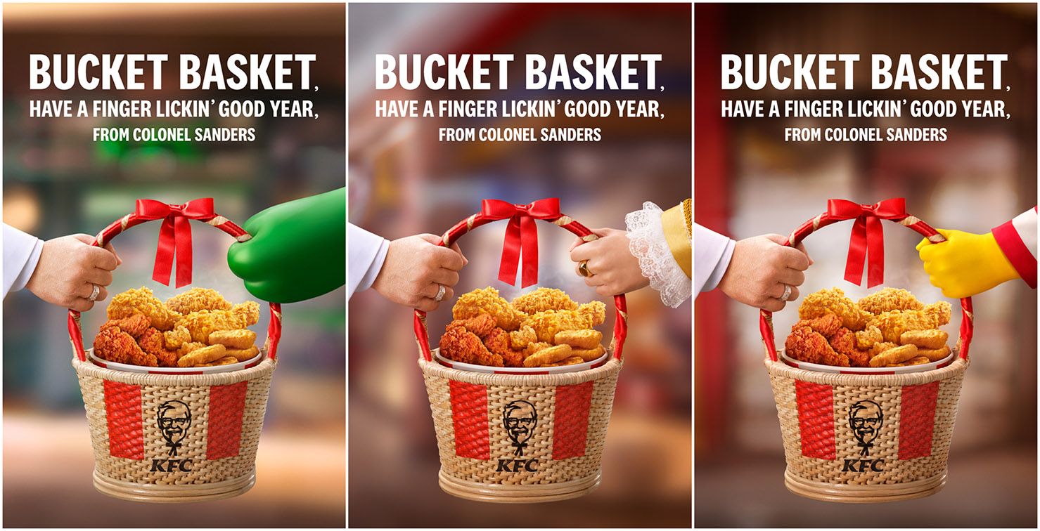 KFC Thailand transforms their festive bucket into the most sought after festive basket