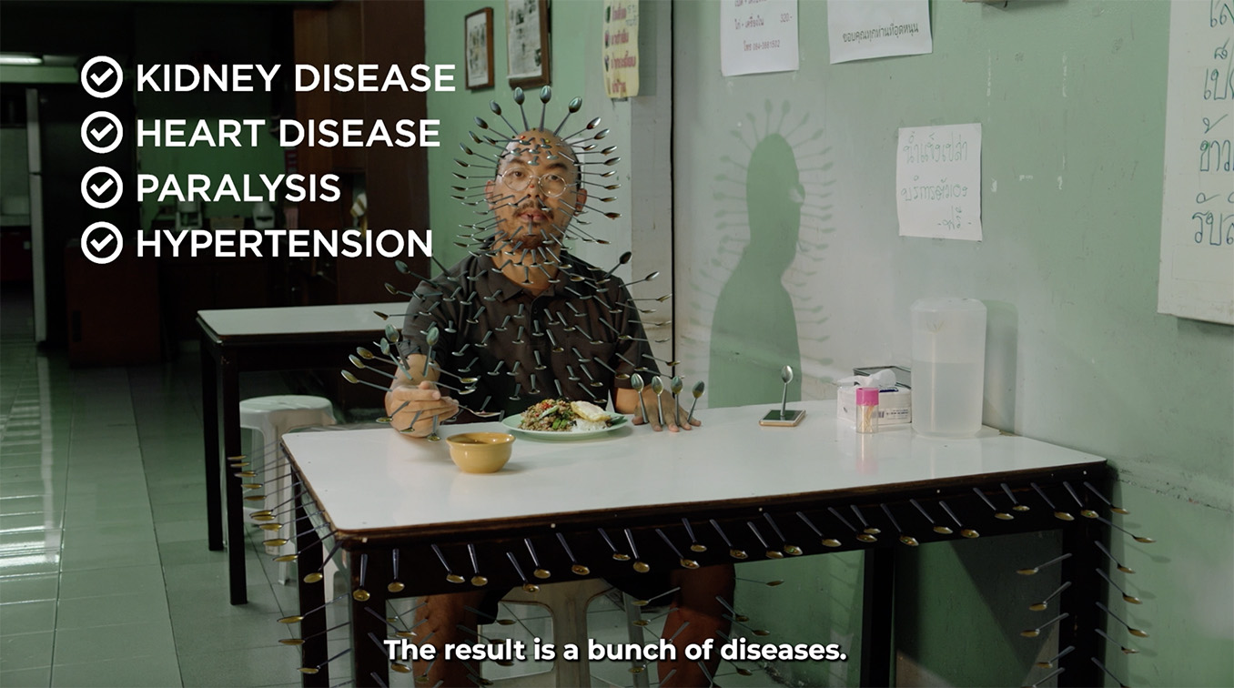 The Thai Health Promotion Foundation introduces the Seasoning Spoon Man encouraging Thais to reduce their sodium intake via Leo Burnett