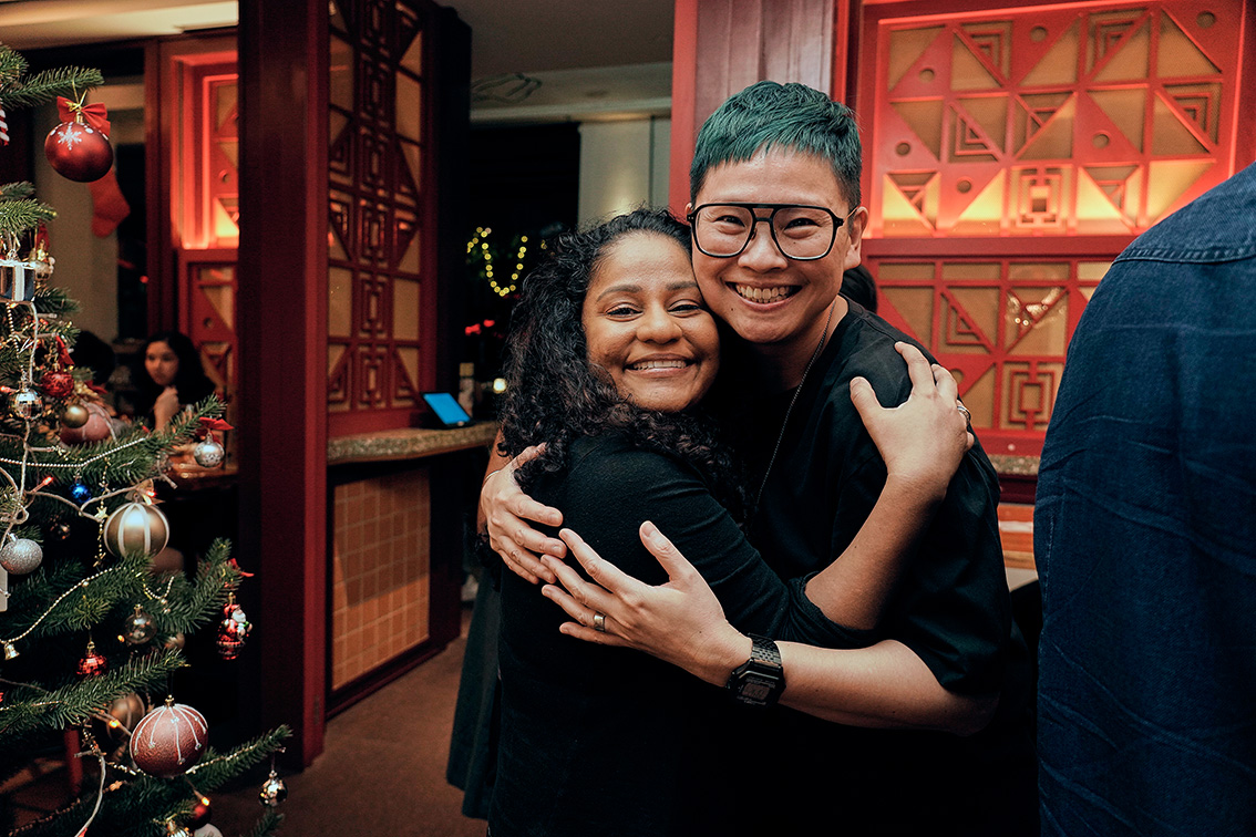Good times: Sweetshop entertains Singapore friends