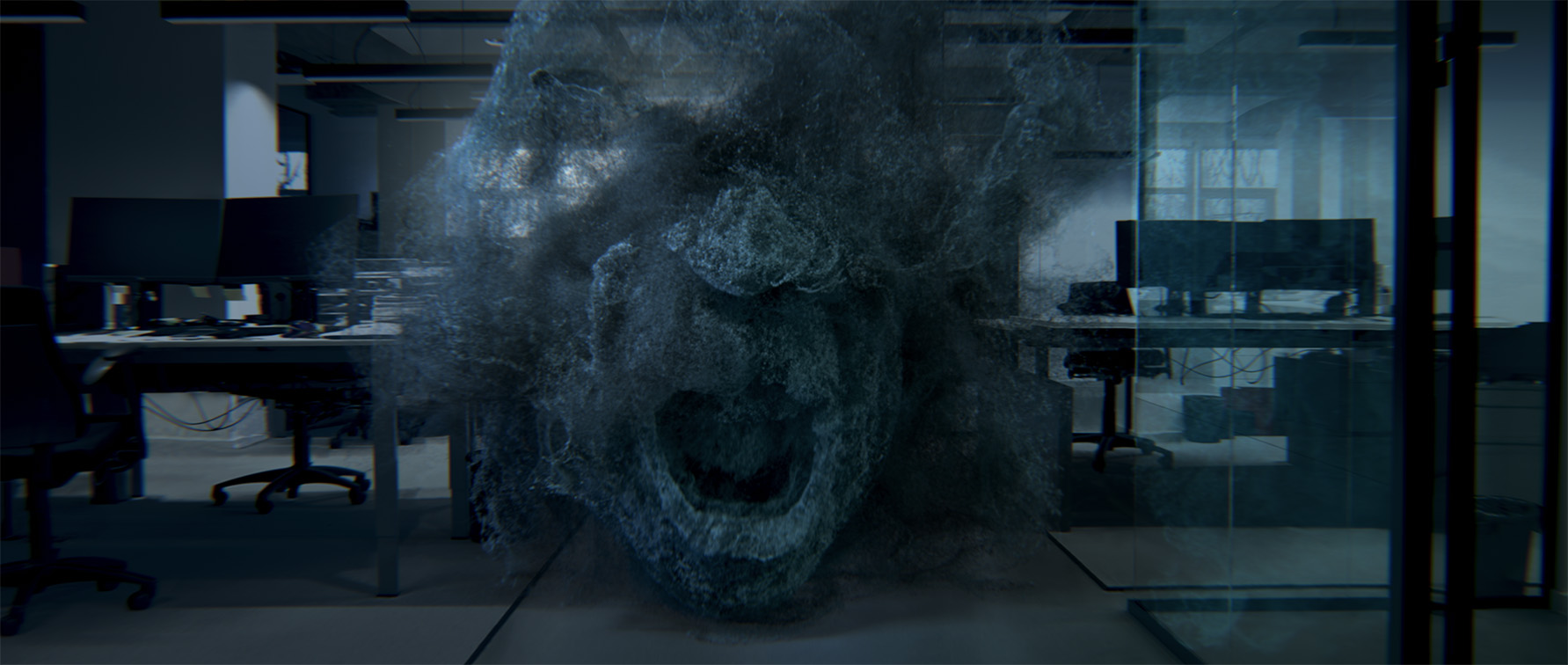 Heckler SG creates a shape-shifting monster with 20 million particles for WorkSafe
