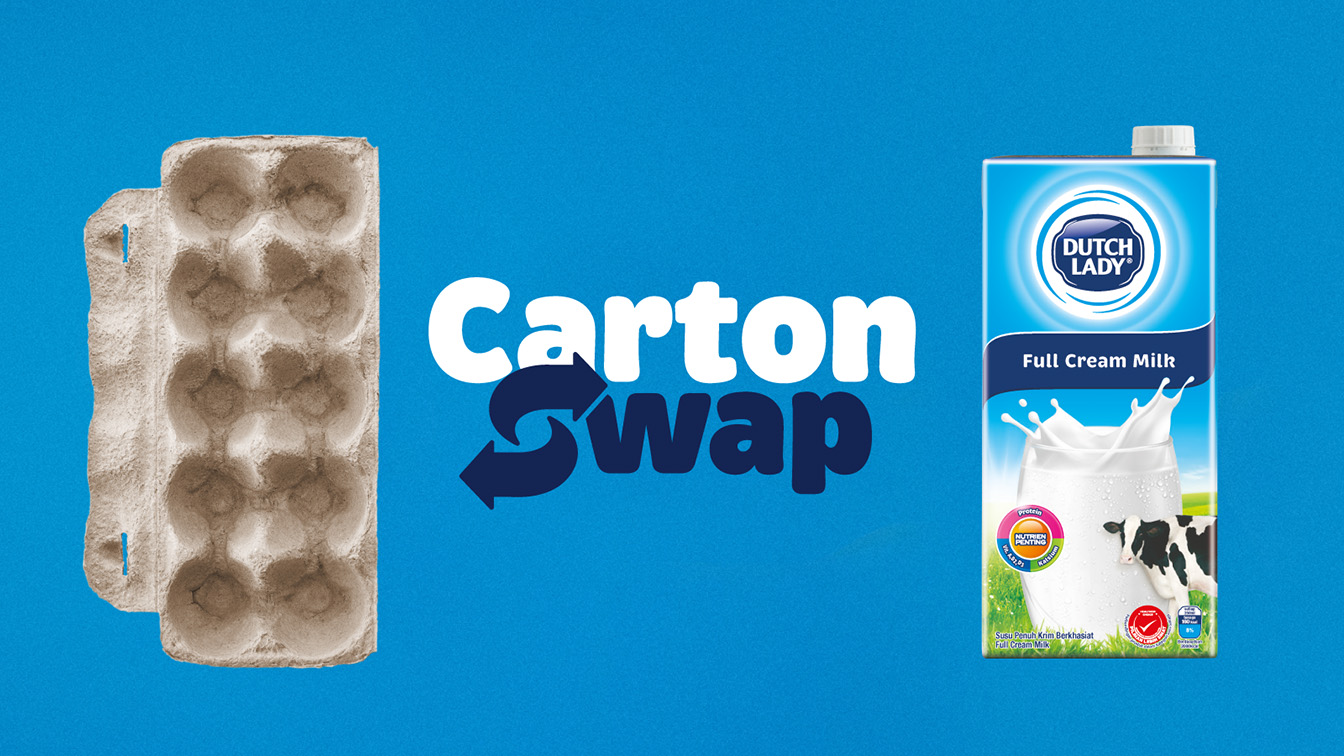 Leo Burnett Malaysia creates the CartonSwap to exchange empty egg cartons for milk