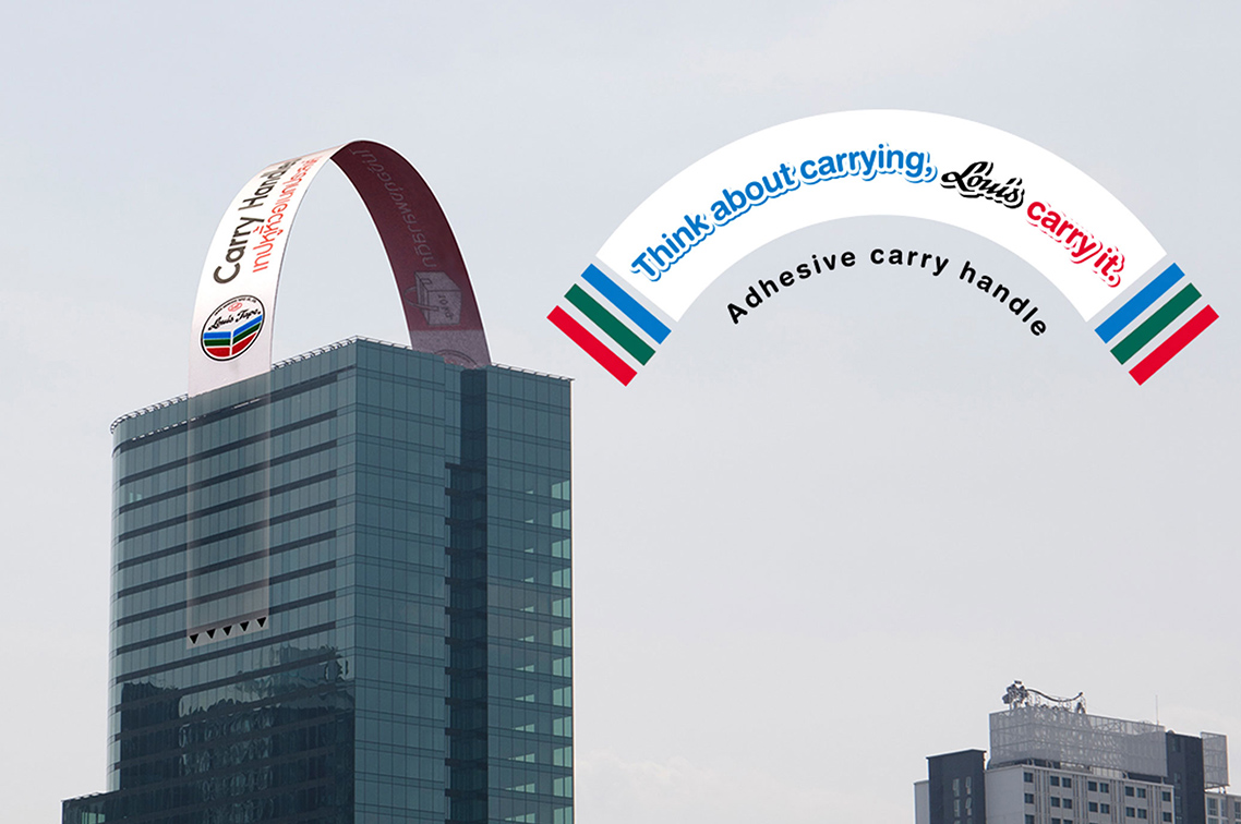CJ WORX Bangkok takes to the streets to promote Louis Adhesive Carry Handles