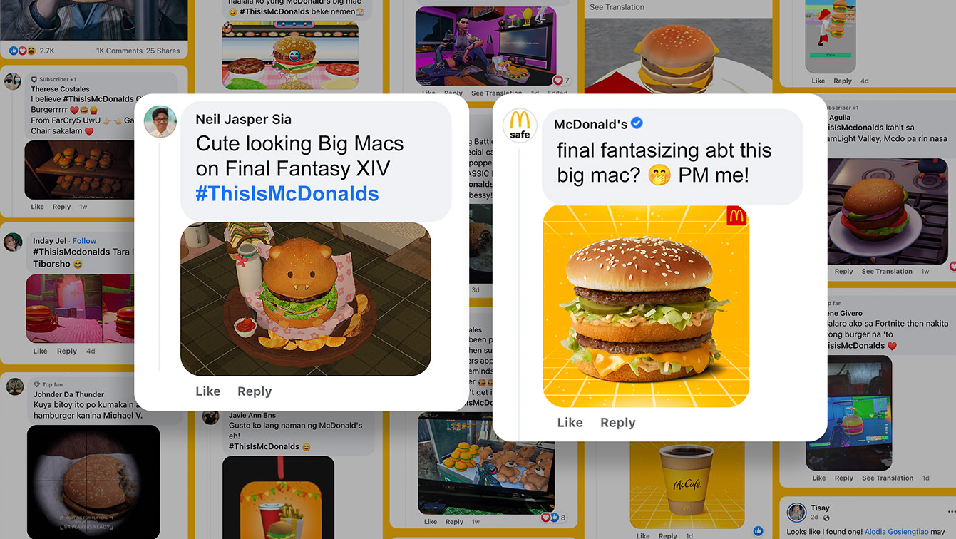 McDonald’s and Leo Burnett Manila lay claim to a multiverse of food items across video games
