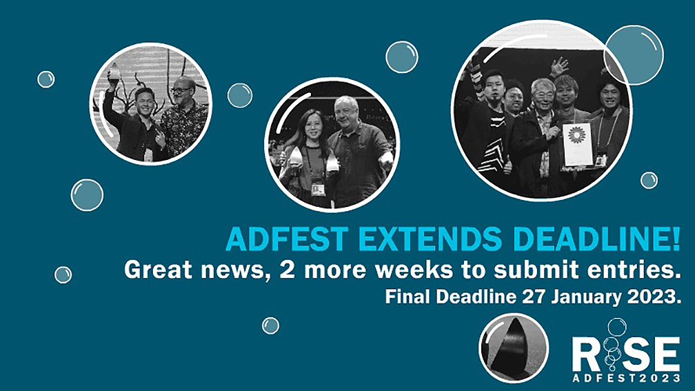 Last day to enter AdFest 2023: Final deadline to enter is today January 27th