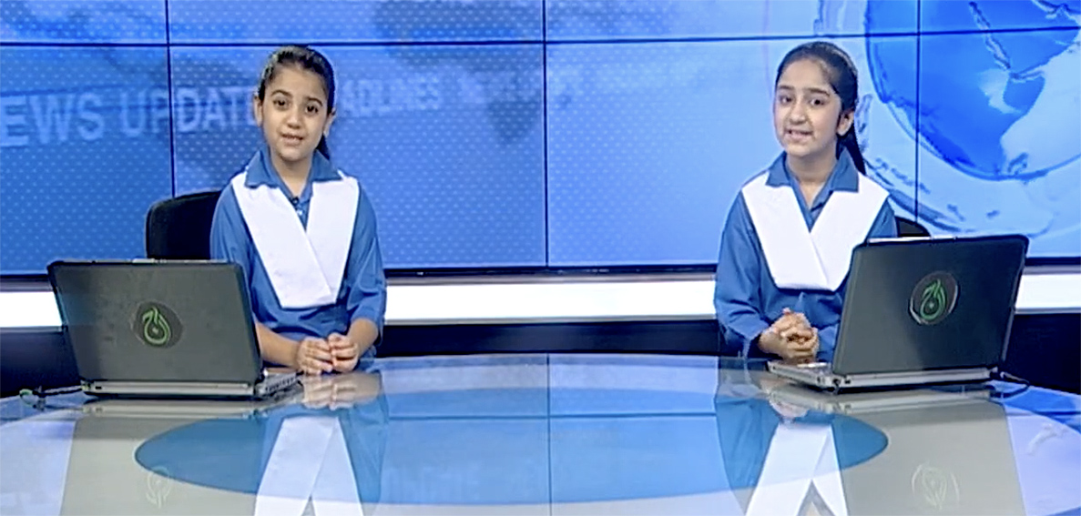 News Channels in Pakistan taken over by schoolgirls reading primetime news