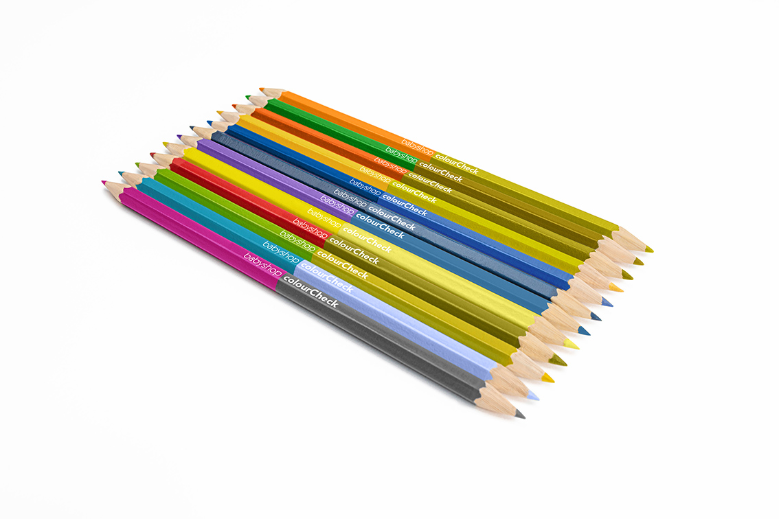 Babyshop creates double-sided coloured pencils dedicated to help spot symptoms of colour blindness in young kids via Publicis Groupe Dubai