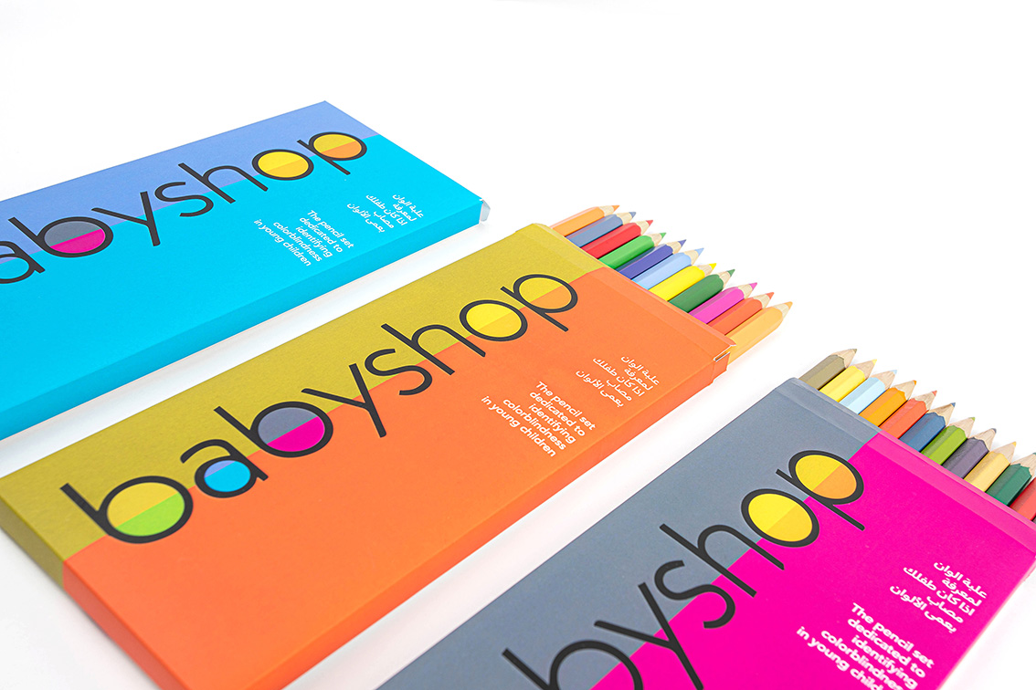 Babyshop creates double-sided coloured pencils dedicated to help spot symptoms of colour blindness in young kids via Publicis Groupe Dubai