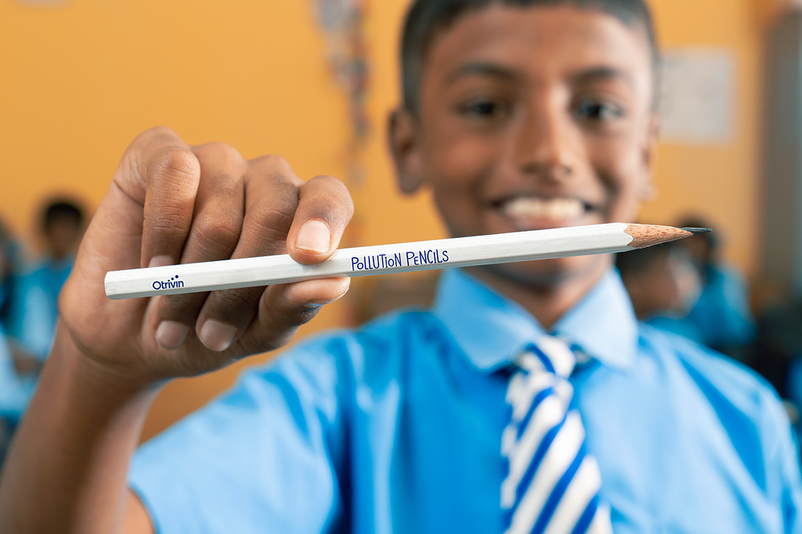 Otrivin helps India’s School Children Breathe Cleaner by Transforming Toxic Air into Pencils