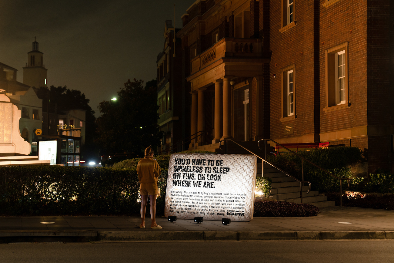 Seen+Noted: 10:PM turns abandoned mattresses into unmissable media via Howatson+Company