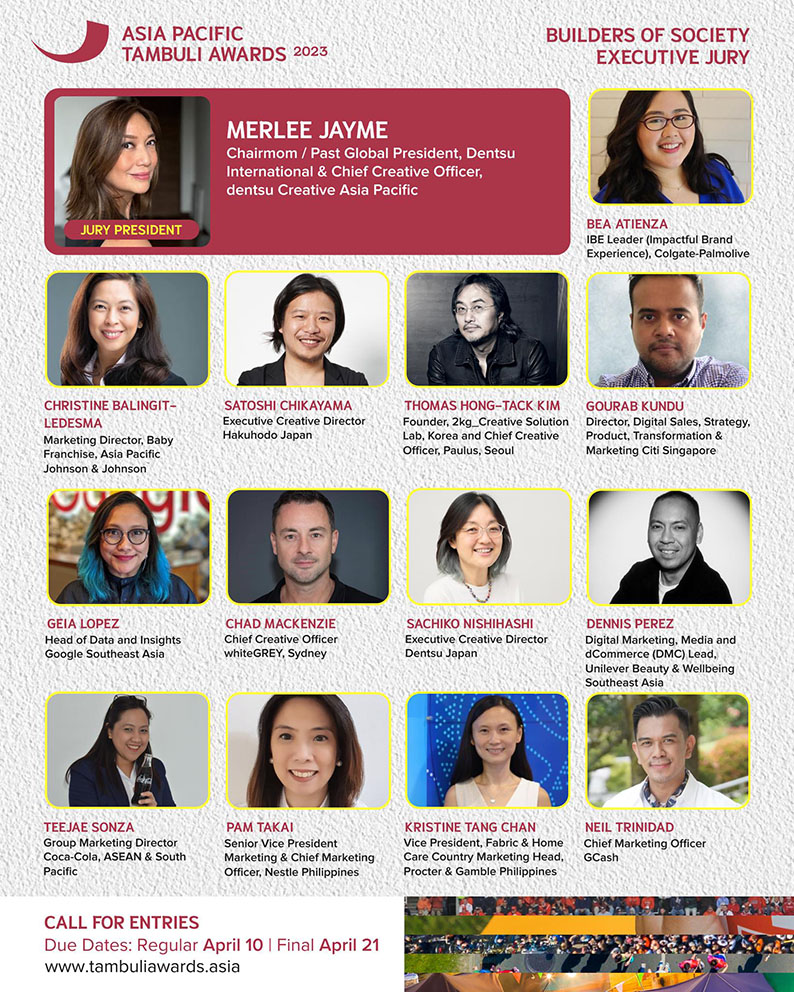 APAC Tambuli Awards names 2023 juries for Builders of Society categories