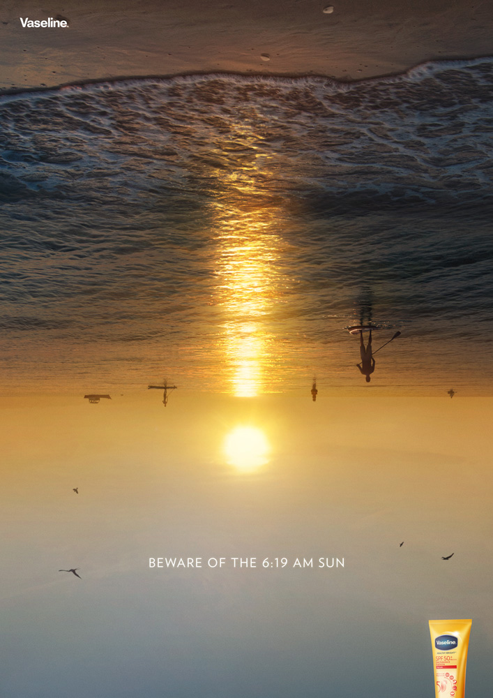 Ogilvy Singapore & Vaseline turn sunsets and sunrises into a warning sign for sun protection