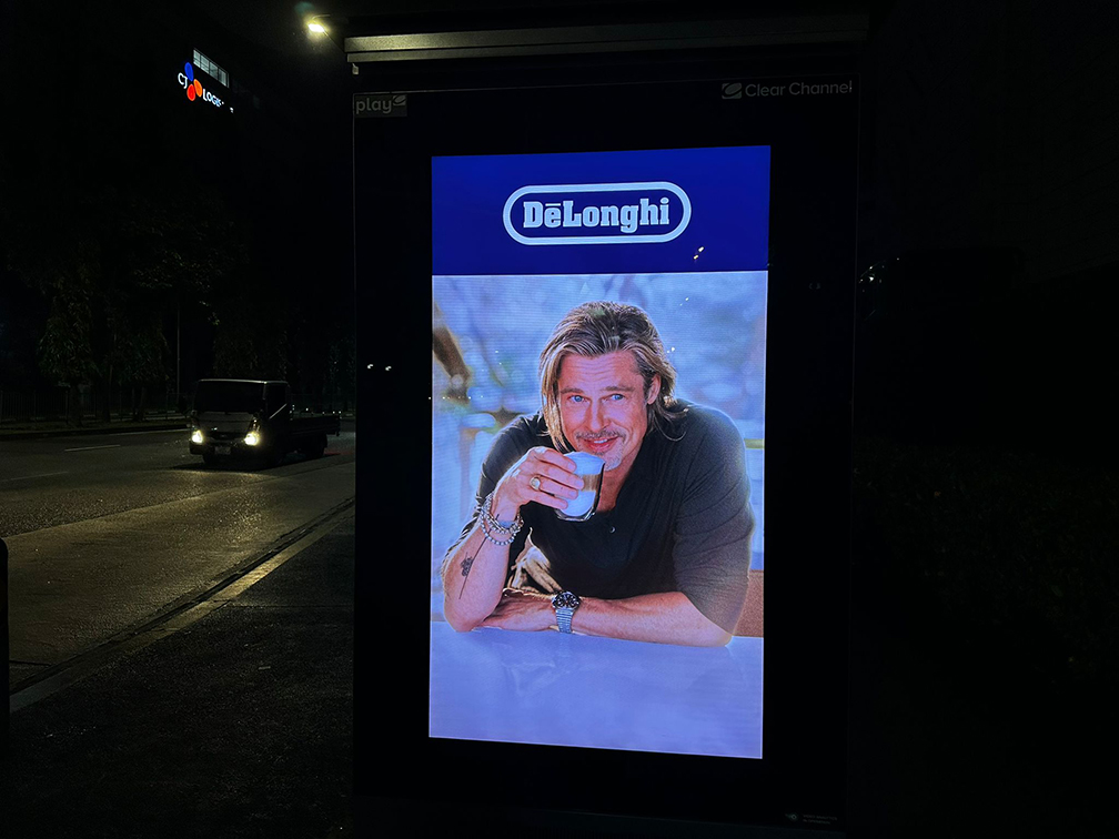 De’Longhi launches OOH domination featuring celebrity, Brad Pitt as brand ambassador