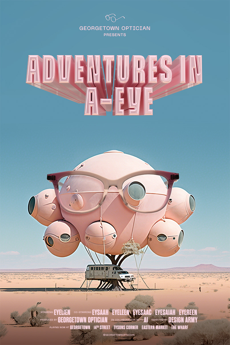 Seen+Noted: Design Army uses AI to create Georgetown Optician ‘Adventures in A-EYE’ campaign