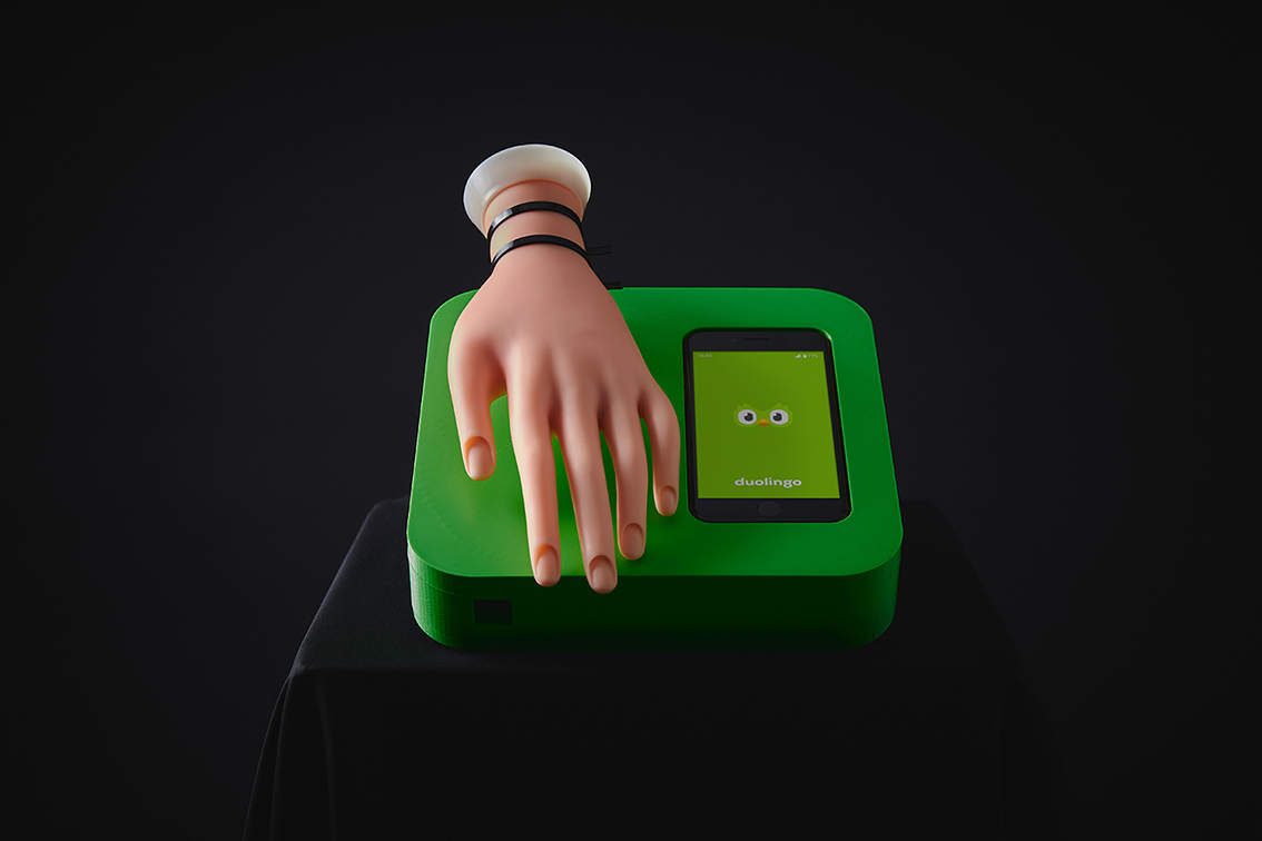 Duolingo + UltraSuperNew create device to save Gen Z from mindless scrolling on their phone