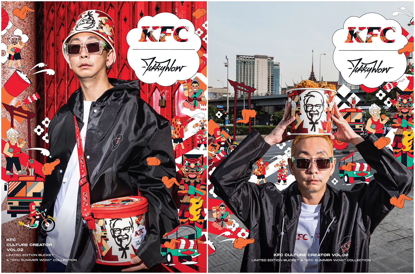 KFC spices up Songkran with a limited-edition TIKKYWOW pop art KFC bucket