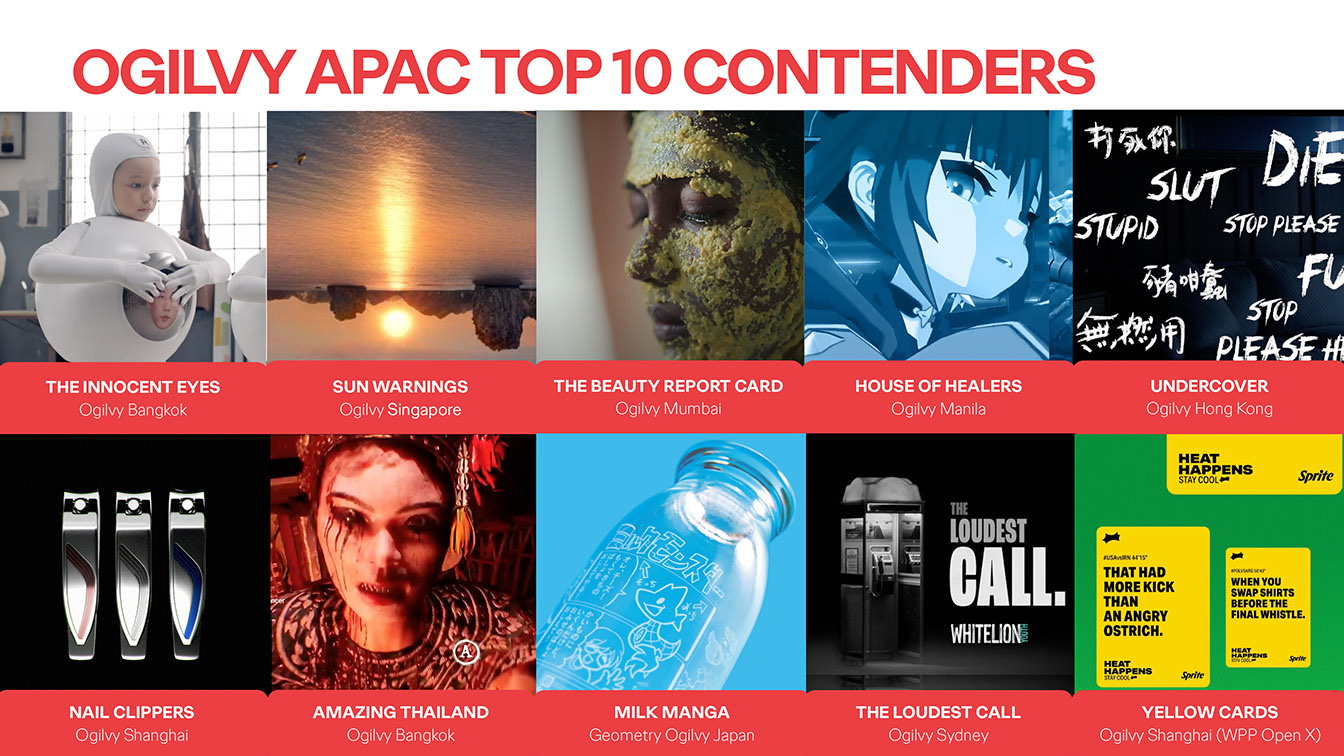 Ogilvy Asia Chief Creative Officer Reed Collins highlights his top 10 APAC picks from the network for Cannes 2023