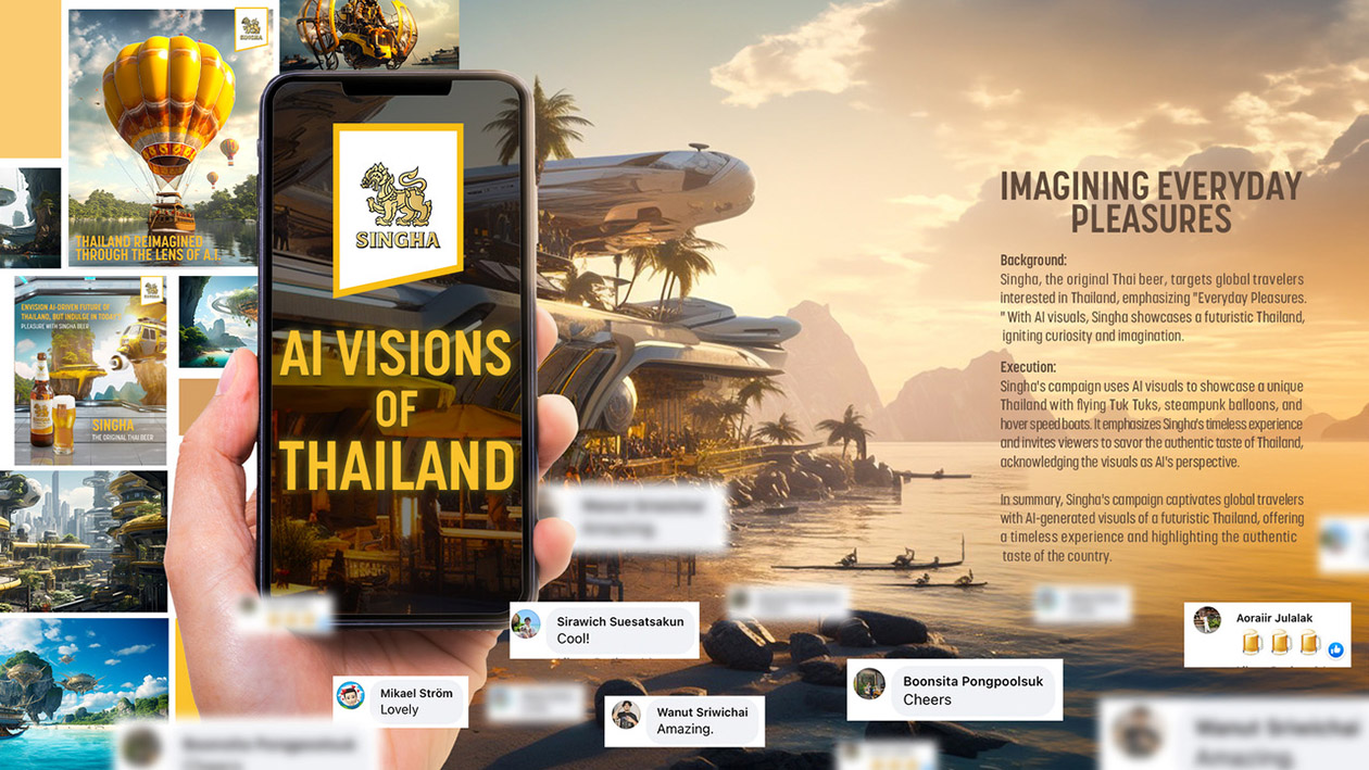 Singha Beer showcases a futuristic Thailand through AI via Brilliant & Million