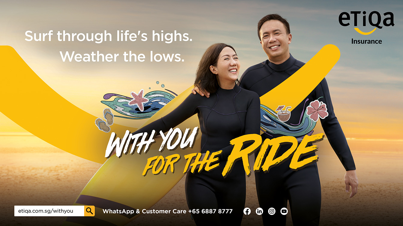 Etiqa Insurance Singapore are ‘With You for the Ride’ at every stage of life says new campaign