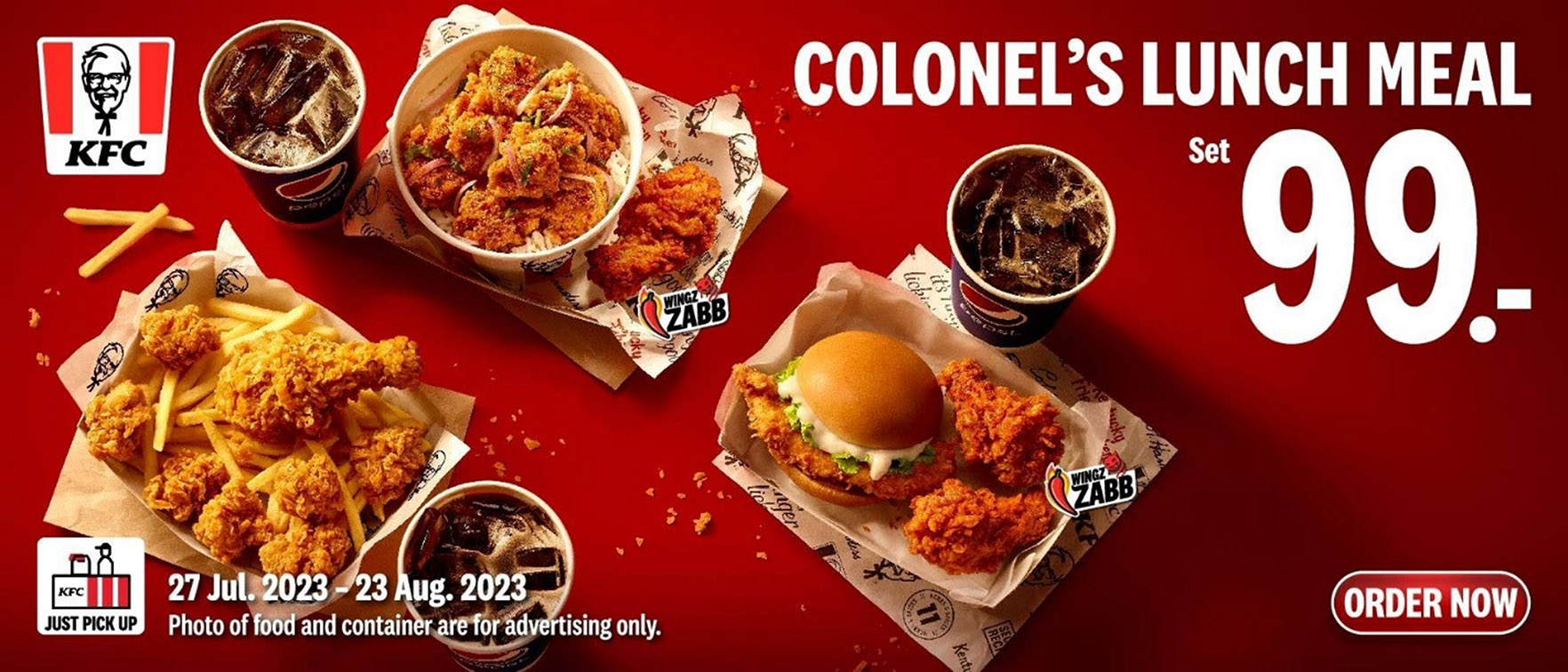 KFC Thailand’s Colonel rescues Thai Lunchtime with “The Colonel’s Lunch”