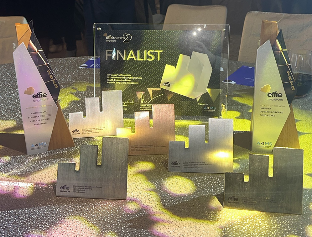 Publicis Groupe wins all golds awarded at Singapore Effies; Publicis Singapore named AotY