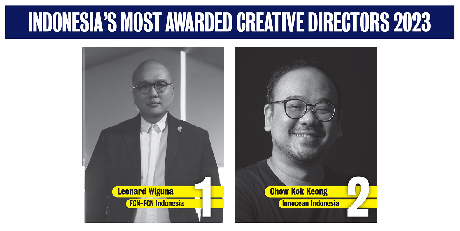Campaign Brief Asia’s 2023 Creative Rankings: FCN-FTW, Innocean Worldwide and Mata Angin make up the top 3 ranked agencies in Indonesia with Chow Kok Keong the #1 ranked creative