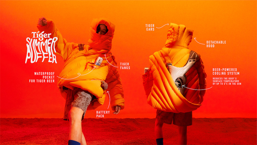 Tiger Beer, BBH and Le Pub create puffer jacket that literally keeps you cool in the heat