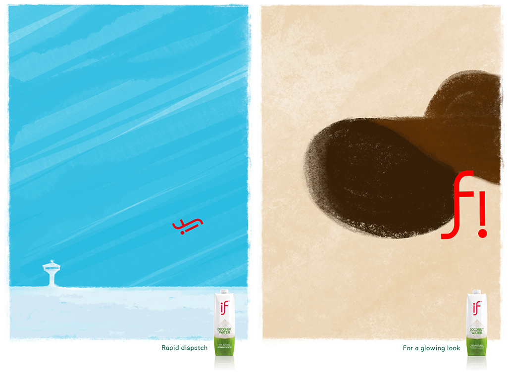 Banana Balloon Shenzhen creates print campaign launching IF coconut water in the Chinese market