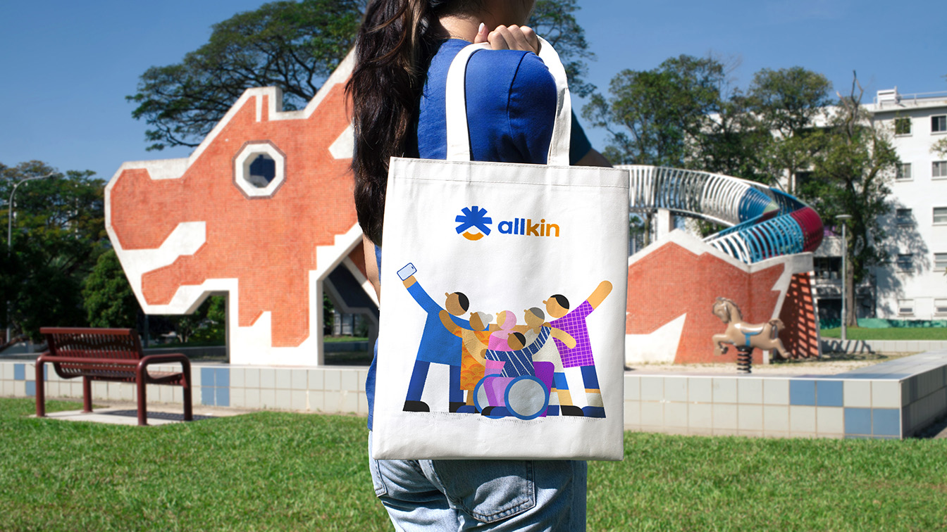 AMKFSC Community Services changes name to Allkin Singapore and unveils refreshed identity by Design Bridge and Partners